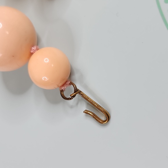 Vintage Signed Kenneth Lane Peach Necklace - Picture 2 of 6